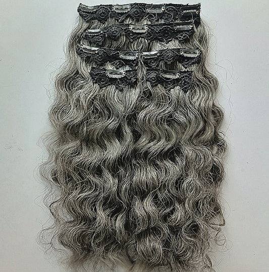 Bᴇʟʟᴍᴀᴢɪ Pʀᴇᴍɪᴜᴍ Gʀᴀʏ Hᴀɪʀ Cʟɪᴘs ⵊɴ Exᴛᴇɴsɪᴏɴs