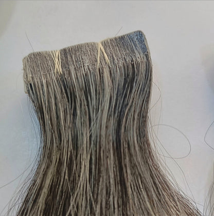 RAW Sɪʟᴠᴇʀ Natural Wavy Tᴀᴘᴇ-ⵊɴ Exᴛᴇɴsɪᴏɴs