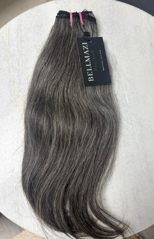 Rᴀᴡ Nᴀᴛᴜʀᴀʟ Gʀᴀʏ Hᴜᴍᴀɴ Hᴀɪʀ Exᴛᴇɴsɪᴏɴs - Sᴛʀᴀɪɢʜᴛ