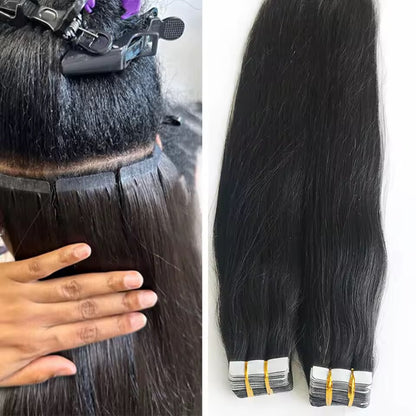 Tᴀᴘᴇ-ⵊɴ Extensions- Textured Royalty Straight