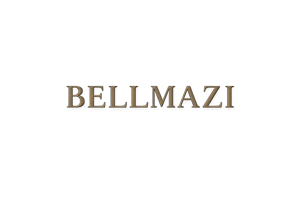 Bellmazi logo in gold on a white background