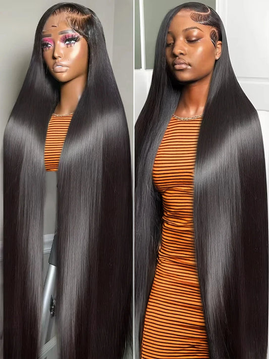 Pre Cut Wear And Go Glueless Wigs Human Hair Brazilian Bone Straight 13x4 13x6 HD Lace Frontal Wigs on Sale 100% Human Hair