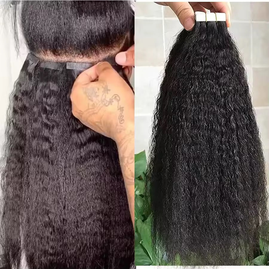 Tᴀᴘᴇ-ⵊɴ Extensions- Textured Royalty Straight