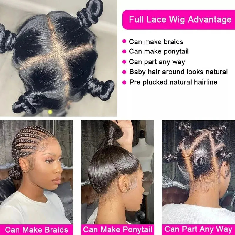 Human Hair Wig Hair for Hair Extensions Full Lace Frontal Transparent Lace Wigs Brazilian Virgin Hair