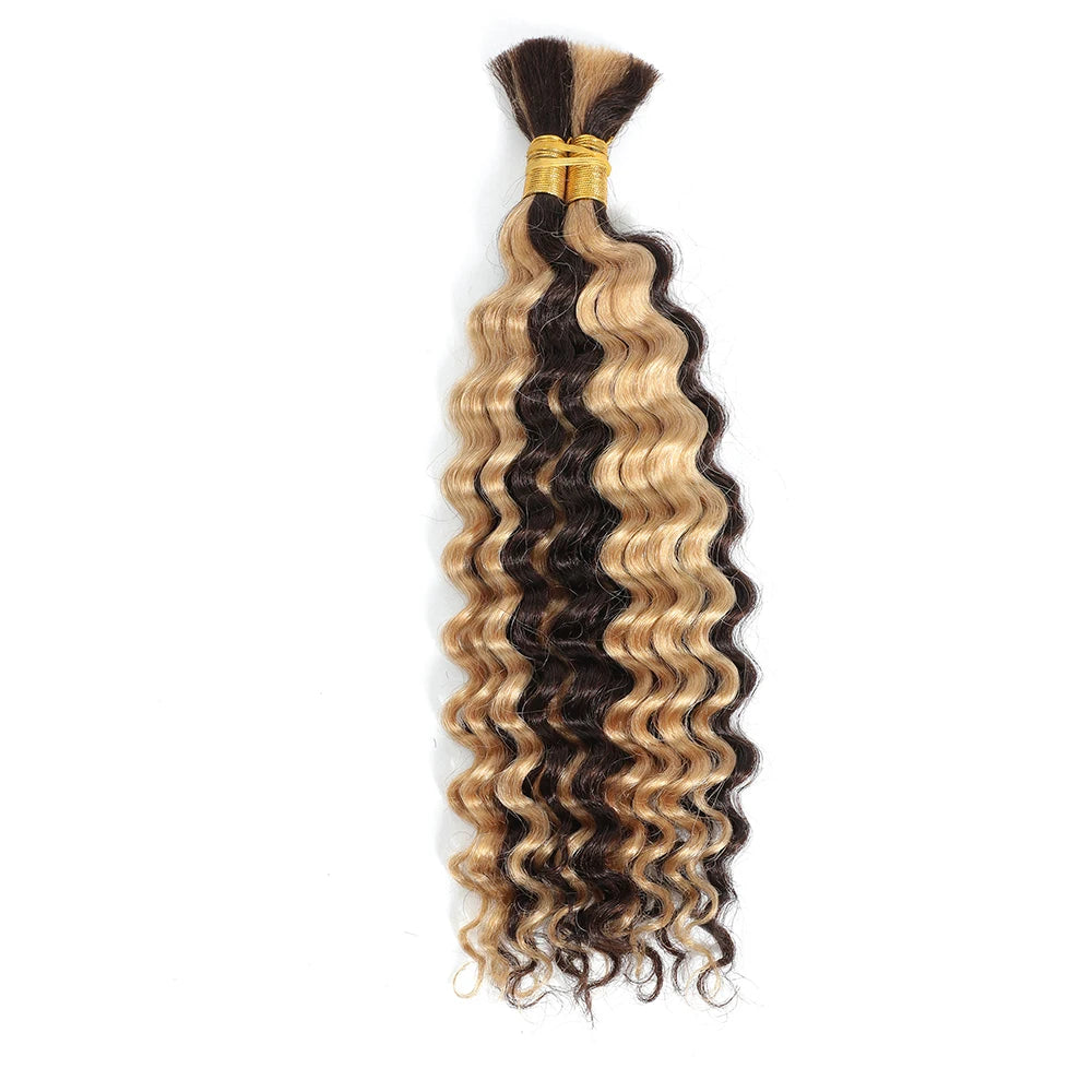 Human Braiding Hair Deep Wave Human Hair Curly Hair Wig Boho Braids 100g Deep Wave Human Hair