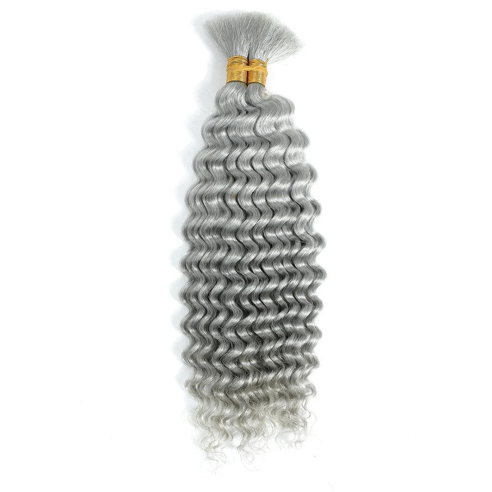 Human Braiding Hair Deep Wave Human Hair Curly Hair Wig Boho Braids 100g Deep Wave Human Hair