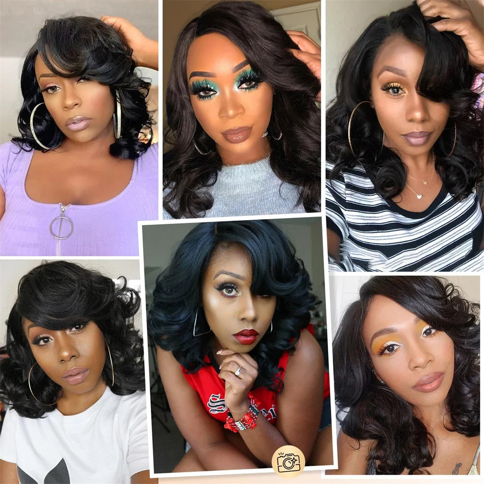 Bob Frontal Wig Lace Frontal Bob frontal Human Hair Wigs For Women Brazilian Remy Straight Wig 180% Density Ginger Orange